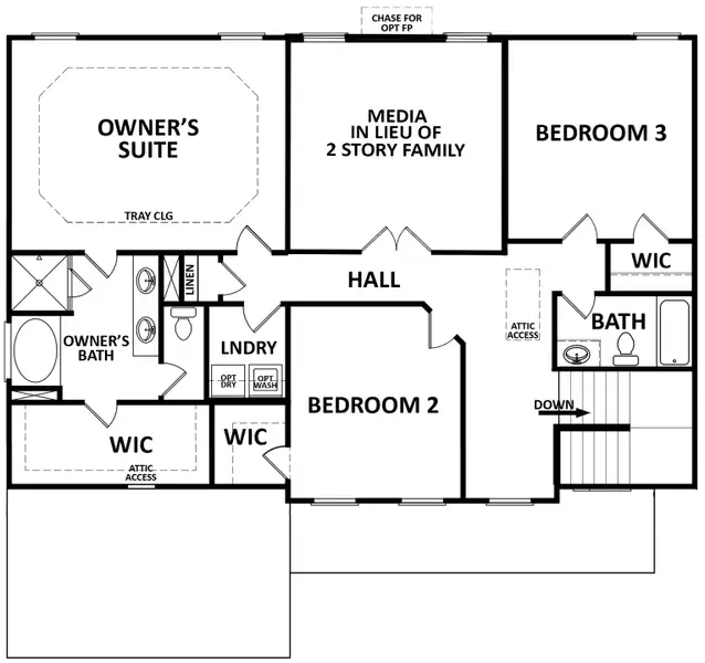 2D floor plan layout of this home in Cherokee Knoll, Williamston, SC (Image 3).