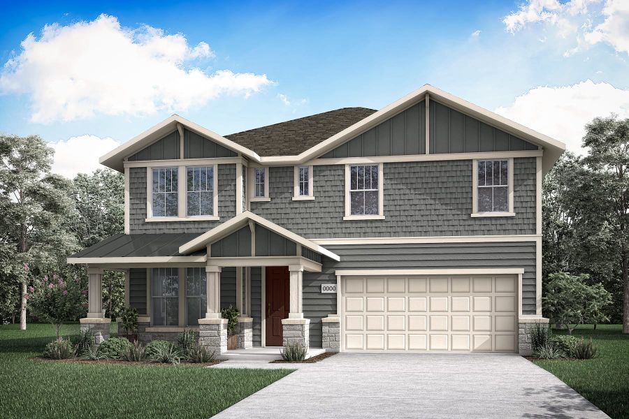 Representative exterior photo of a completed home built from the Ivy by Tri Pointe Homes in View at the Reserve, Mansfield, TX (Image 20). Representative exterior photo of a completed home built from the Ivy by Tri Pointe Homes in View at the Reserve, Mansfield, TX (Image 20).