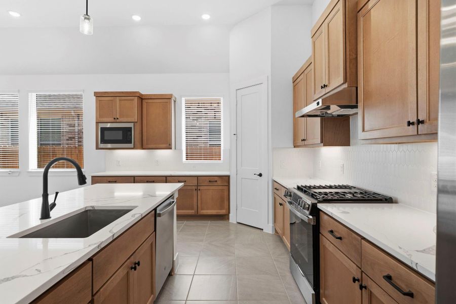 Furnished interior view inside a new home in The Trails, New Caney (Image 12).