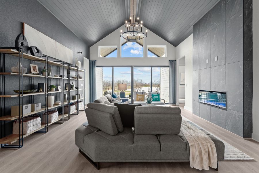 Furnished interior view inside a new home in Lariat, Liberty Hill (Image 54).