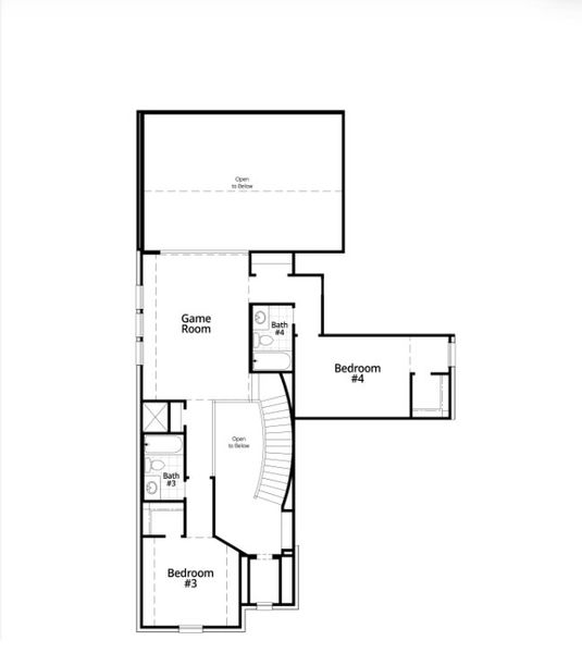 2D floor plan layout for the Cambridge Plan by Highland Homes in Goodland: 53ft. lots, Midlothian, TX (Image 6). 2D floor plan layout for the Cambridge Plan by Highland Homes in Goodland: 53ft. lots, Midlothian, TX (Image 6).