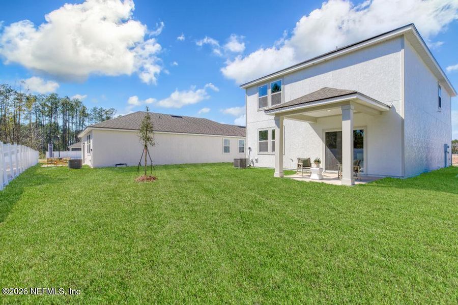 Exterior details and patio area of a home in The Landings at Pecan Park, Jacksonville (Image 2). Exterior details and patio area of a home in The Landings at Pecan Park, Jacksonville (Image 2).