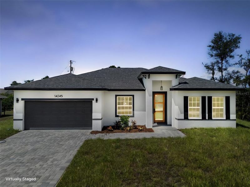 Front exterior of a new home in , Ocala, FL, highlighting curb appeal (Image 29).