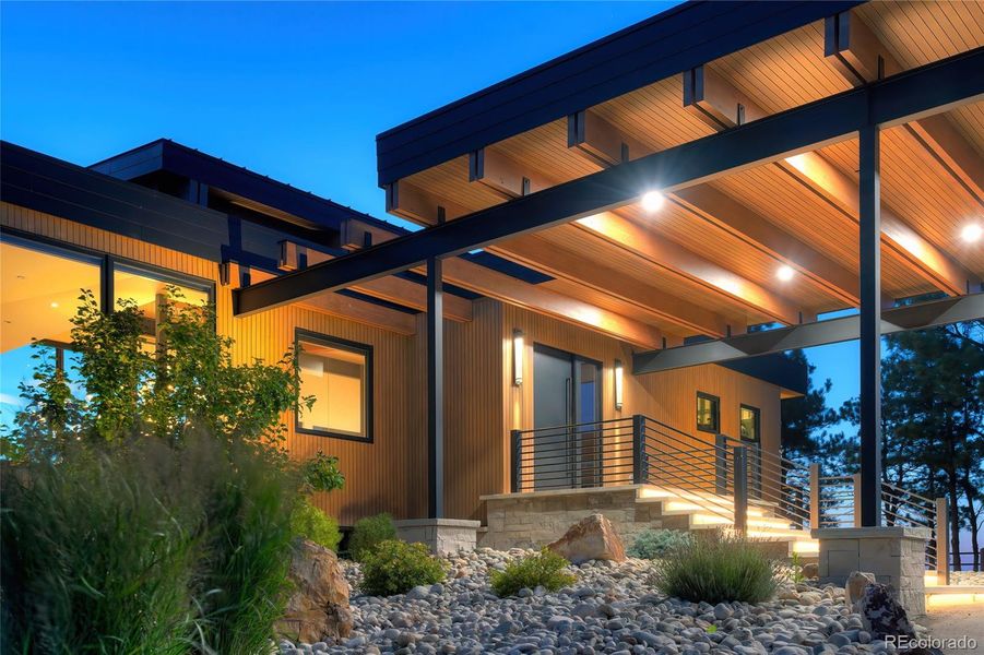 Front exterior of a new home in , Parker, CO, highlighting curb appeal (Image 19).