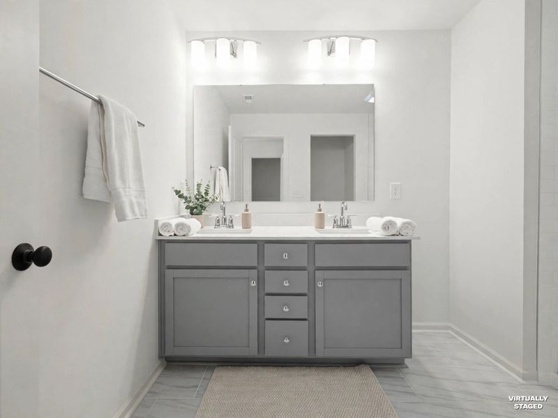 Furnished interior view inside a new home in The Ridge Townhomes, Monroe (Image 10). Furnished interior view inside a new home in The Ridge Townhomes, Monroe (Image 10).