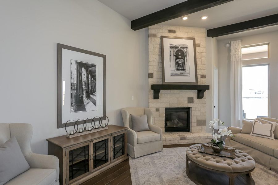 Furnished interior view inside a new home in Valencia: Hilltop Collection, Manvel (Image 25).