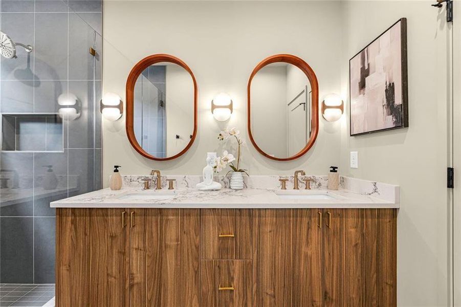 Furnished interior view inside a new home in , Atlanta (Image 13).