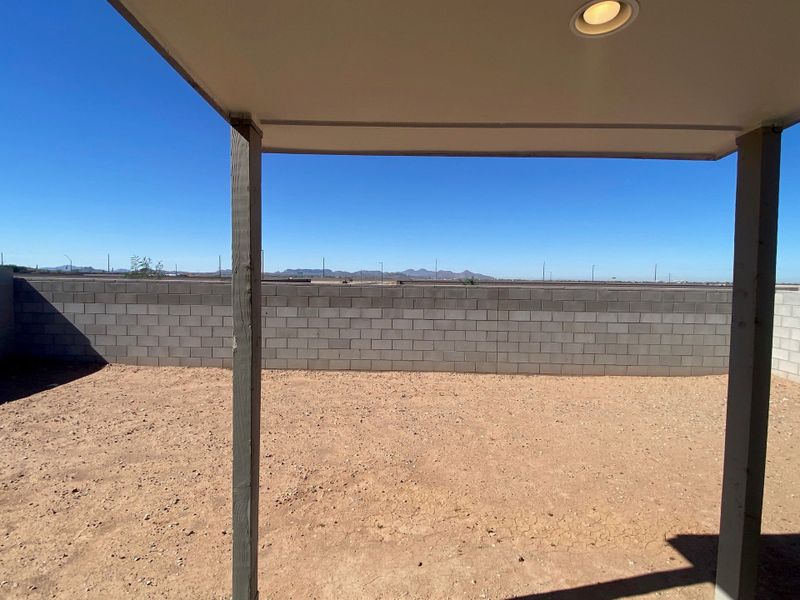 Exterior details and patio area of a home in Wildera – Crest Series, San Tan Valley (Image 2).