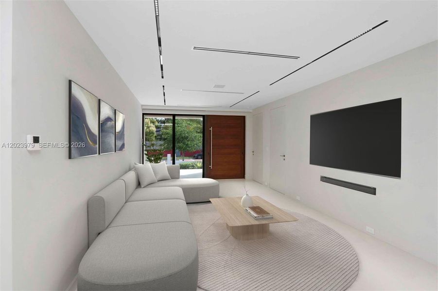 Furnished interior view inside a new home in , Miami (Image 7). Furnished interior view inside a new home in , Miami (Image 7).