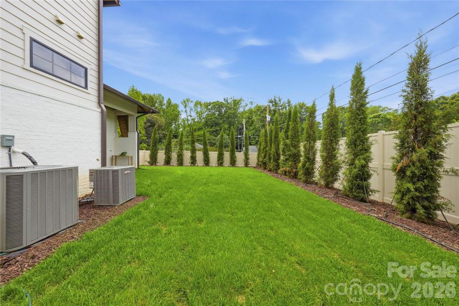 Back yard of home