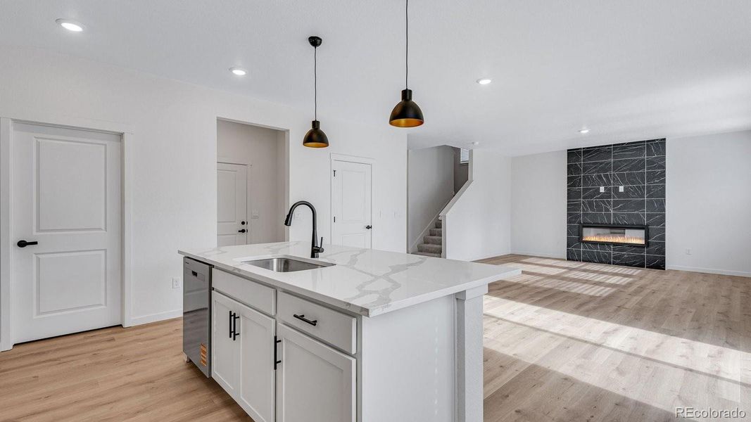Furnished interior view inside a new home in Trails at Crowfoot, Parker (Image 6).
