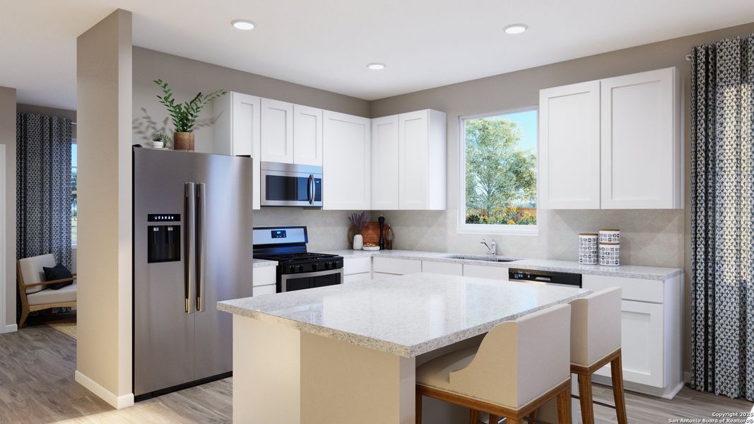 Furnished interior view inside a new home in Cinco Lakes, San Antonio (Image 25). Furnished interior view inside a new home in Cinco Lakes, San Antonio (Image 25).