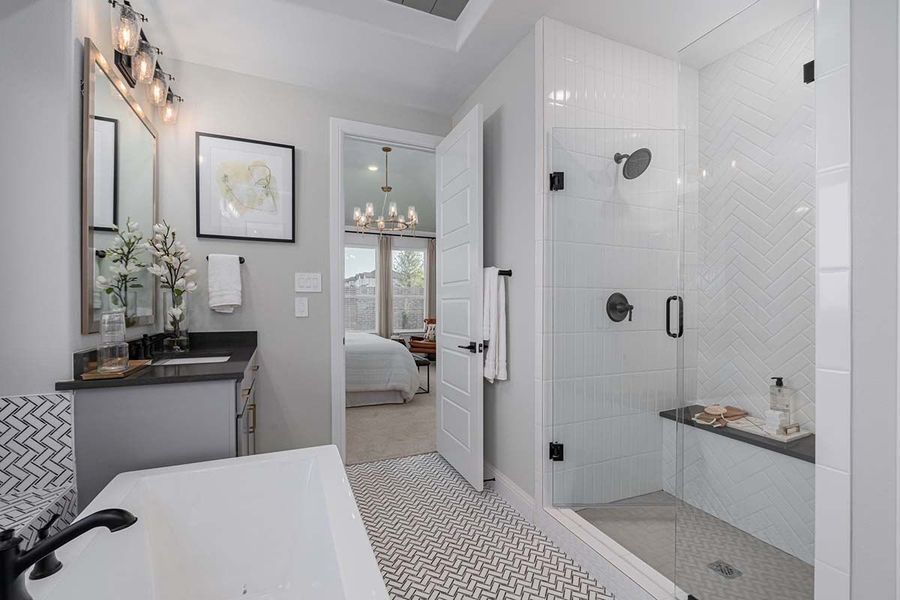 Furnished interior view inside a new home in Impression 55s, Frisco (Image 5).