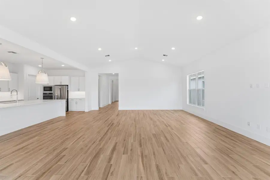 Kitchen, Great Room & Dining Area