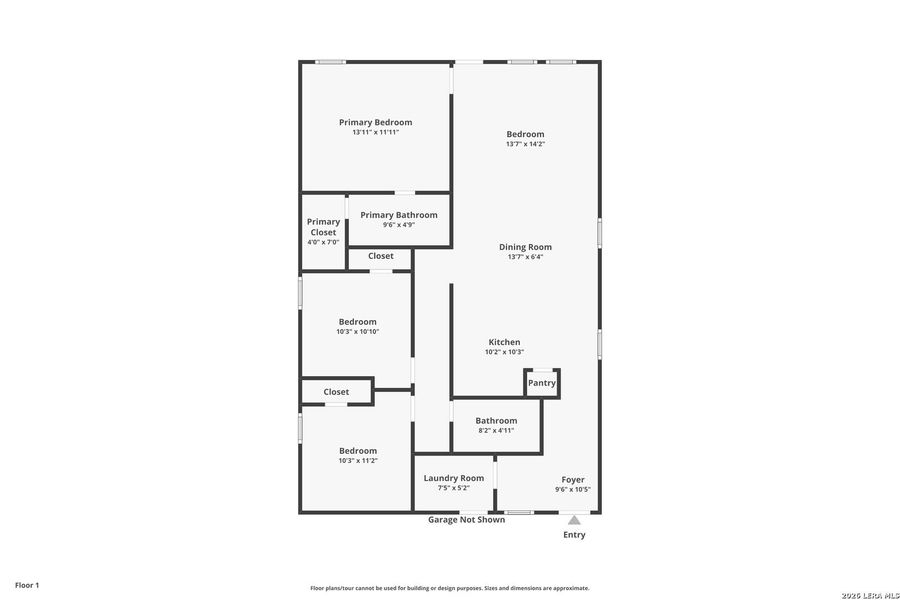 2D floor plan layout of this home in Higdon Crossing, San Antonio, TX (Image 3).