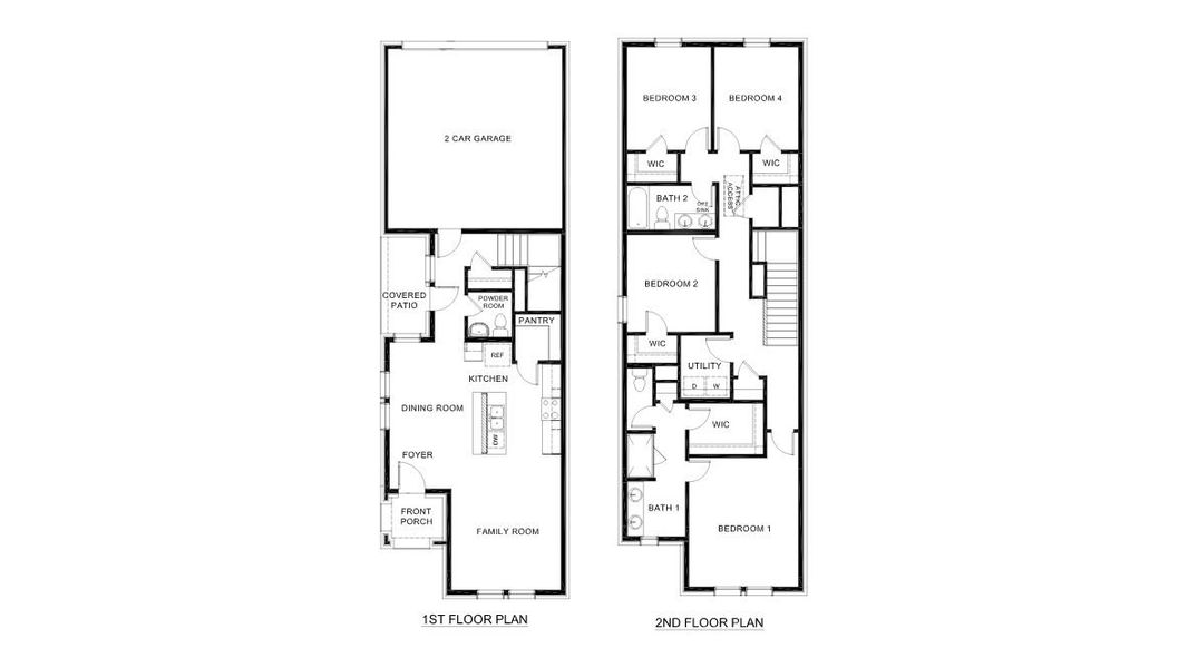 2D floor plan layout for the Plan by D.R. Horton in Waterbend, Euless, TX (Image 3).