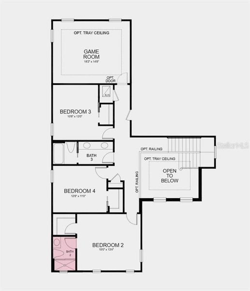 2D floor plan layout of this home in Firethorn, Parrish, FL (Image 5).