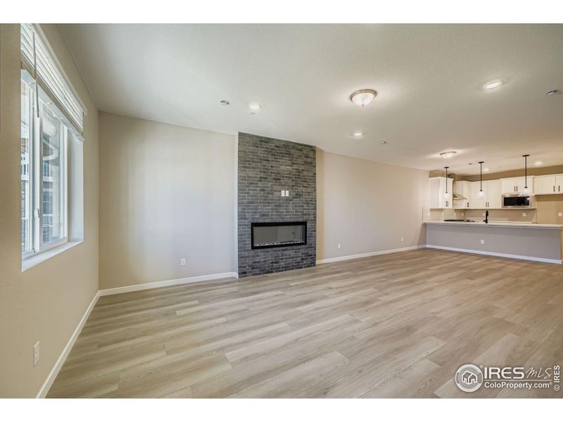 Floor to ceiling tile for the great room fireplace Floor to ceiling tile for the great room fireplace