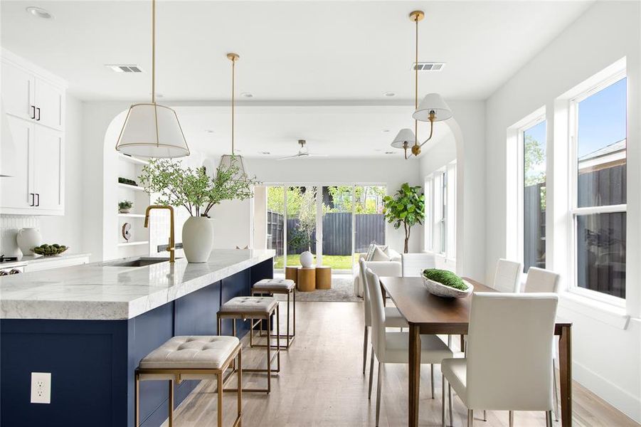 Furnished interior view inside a new home in , Dallas (Image 5).