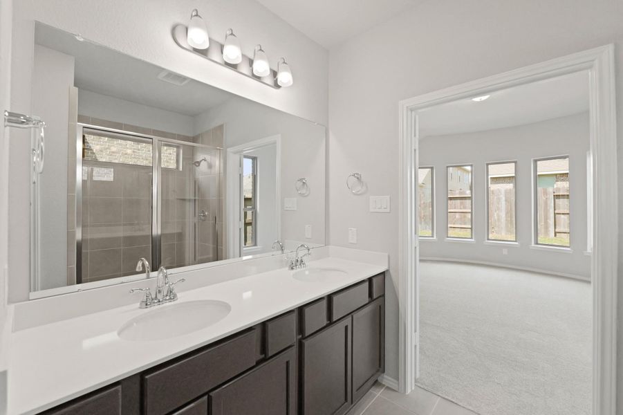 Furnished interior view inside a new home in The Trails, New Caney (Image 9).