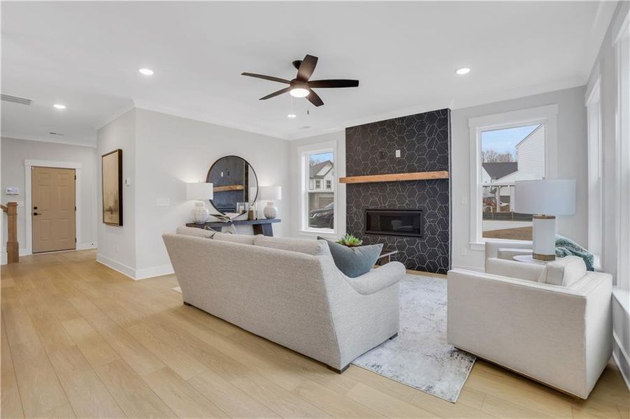 Furnished interior view inside a new home in , Cartersville (Image 40).