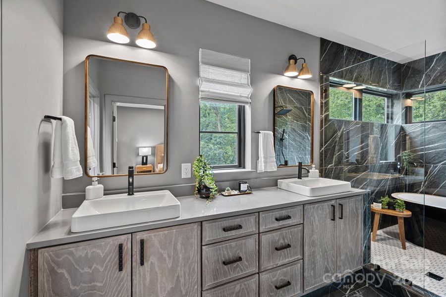 Furnished interior view inside a new home in , Charlotte (Image 32).