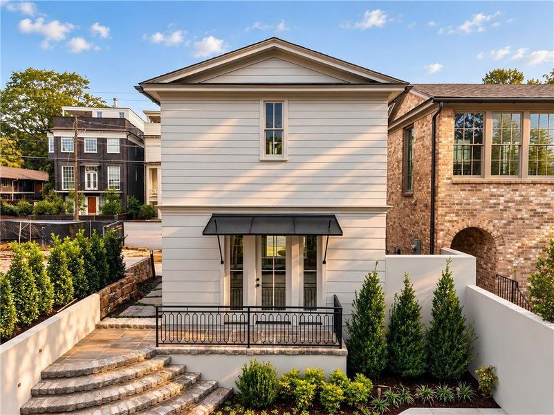 Front exterior of a new home in , Atlanta, GA, highlighting curb appeal (Image 26). Front exterior of a new home in , Atlanta, GA, highlighting curb appeal (Image 26).