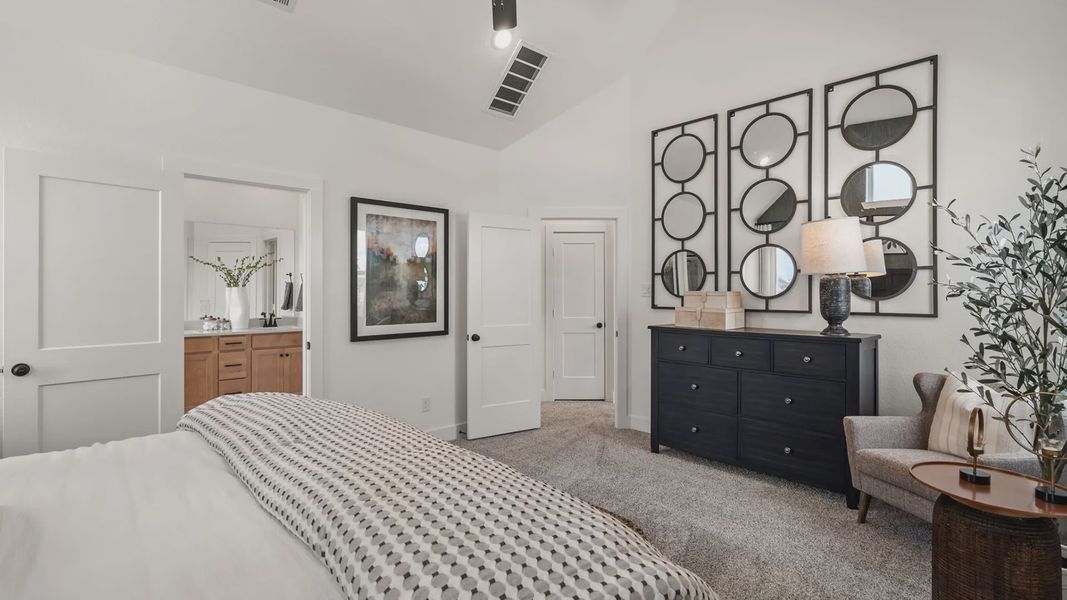 Furnished interior view inside a new home in Bridgeland Chateaus, Cypress (Image 17). Furnished interior view inside a new home in Bridgeland Chateaus, Cypress (Image 17).