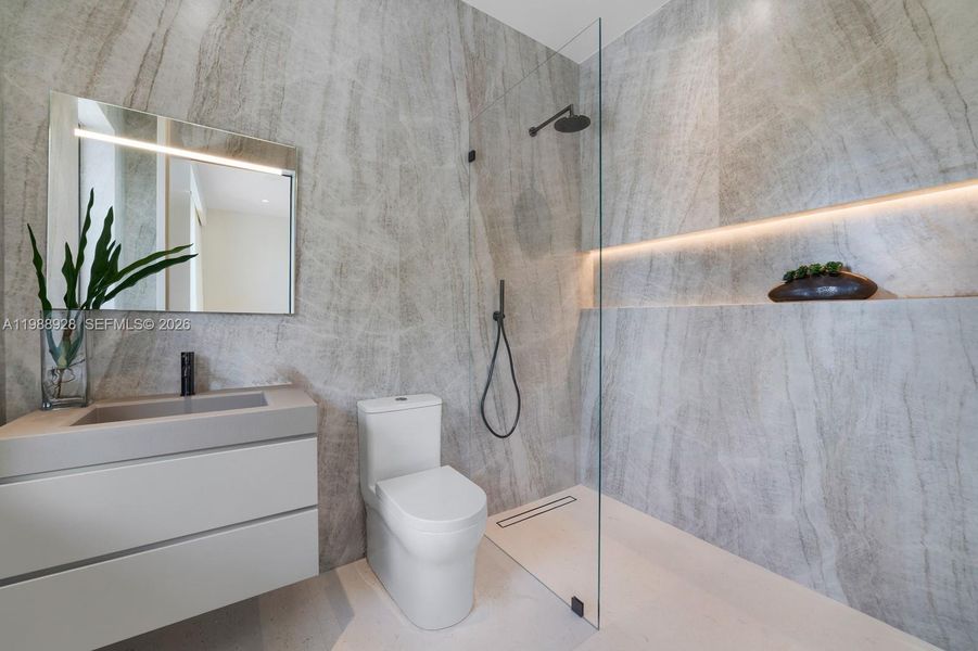 Furnished interior view inside a new home in , Miami (Image 50).