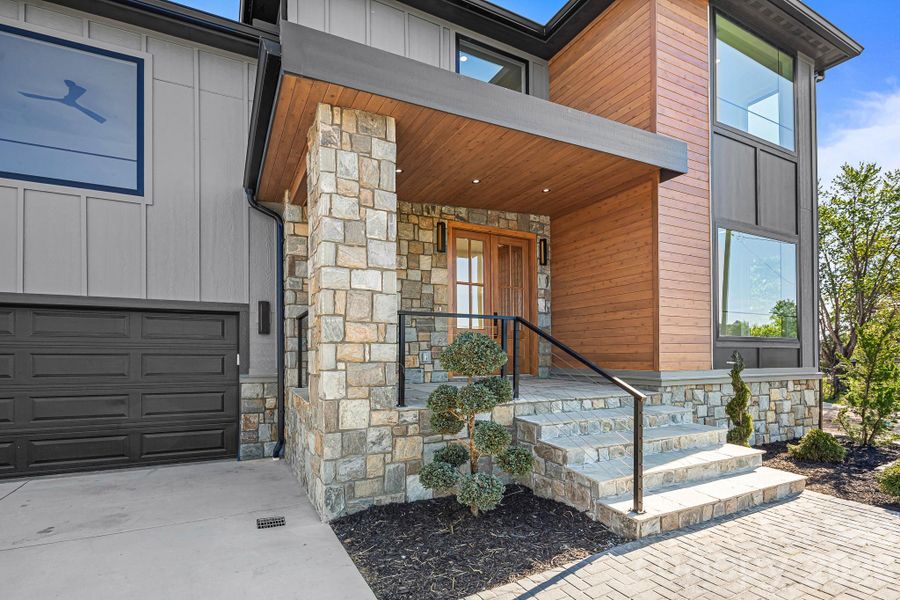 Exterior details and patio area of a home in , Flat Rock (Image 28).