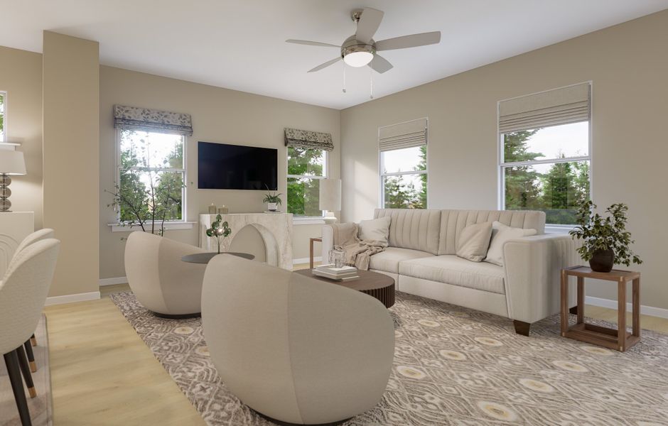 Furnished interior view inside a new home in Silverstone, Knightdale (Image 15).