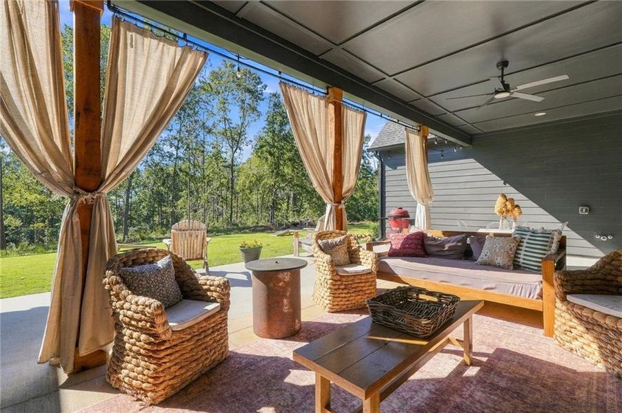 Exterior details and patio area of a home in , Cartersville (Image 24).