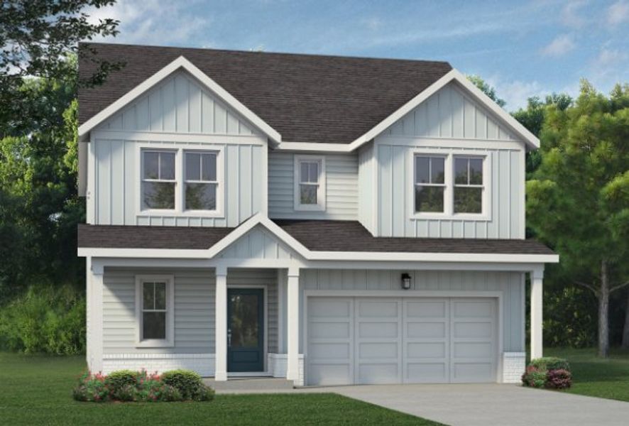 Representative exterior photo of a completed home built from the Blue Satin Sashes by Garman Homes in Tupelo Junction, Mebane, NC (Image 15).