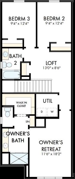 2D floor plan layout of this home in Hardy Pond Townhomes, Rock Hill, SC (Image 3). 2D floor plan layout of this home in Hardy Pond Townhomes, Rock Hill, SC (Image 3).