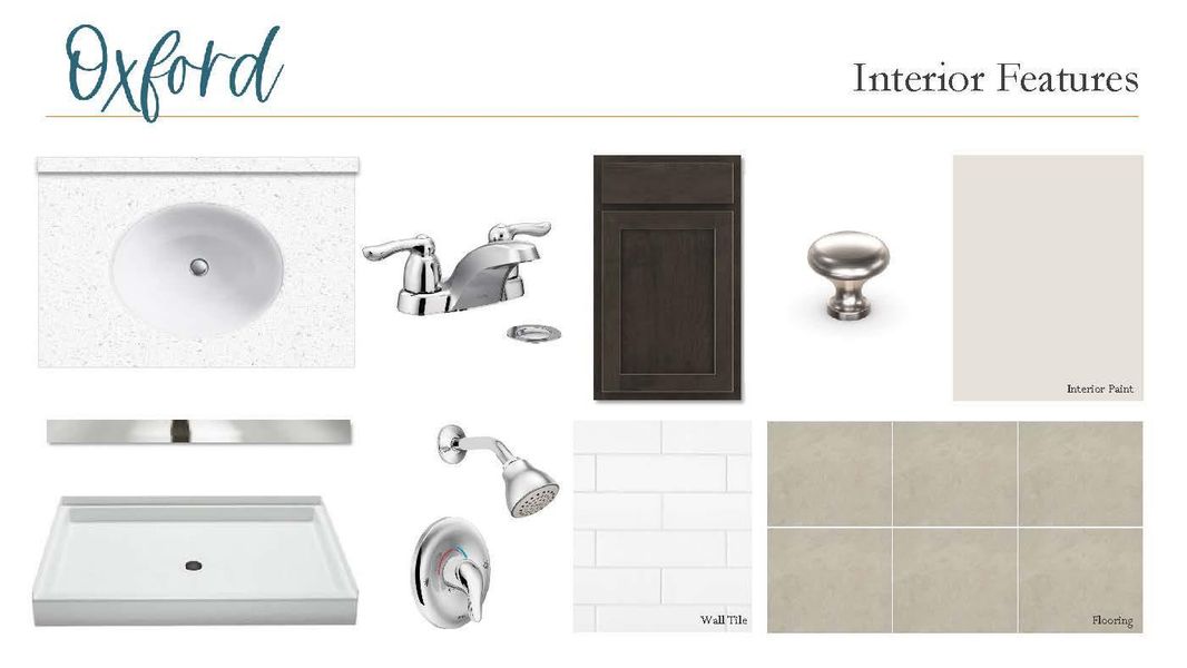 Sample of building materials used in homes in The Cottages at Lariat, Liberty Hill (Image 12).