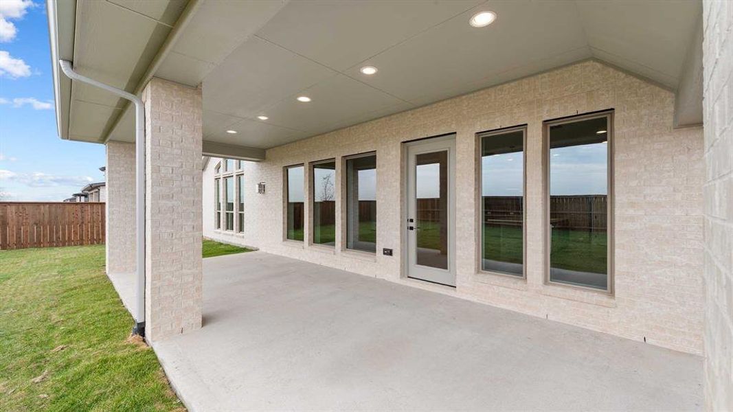 Exterior details and patio area of a home in North Sky, Celina (Image 3). Exterior details and patio area of a home in North Sky, Celina (Image 3).