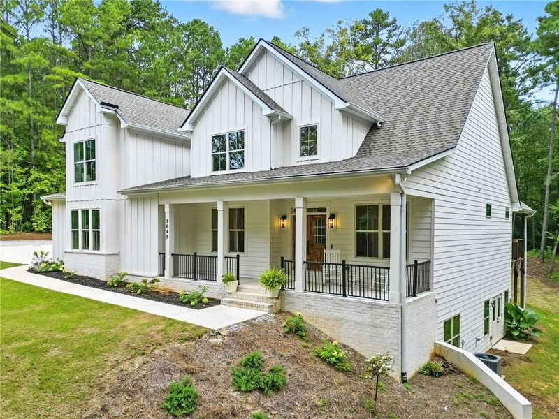 Front exterior of a new home in , Acworth, GA, highlighting curb appeal (Image 25).