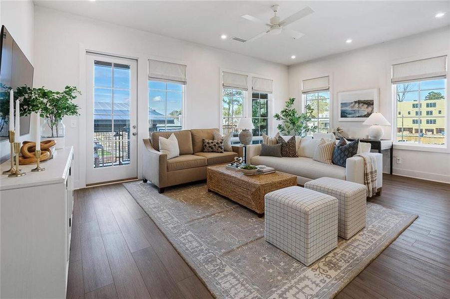 Furnished interior view inside a new home in , Atlanta (Image 12). Furnished interior view inside a new home in , Atlanta (Image 12).