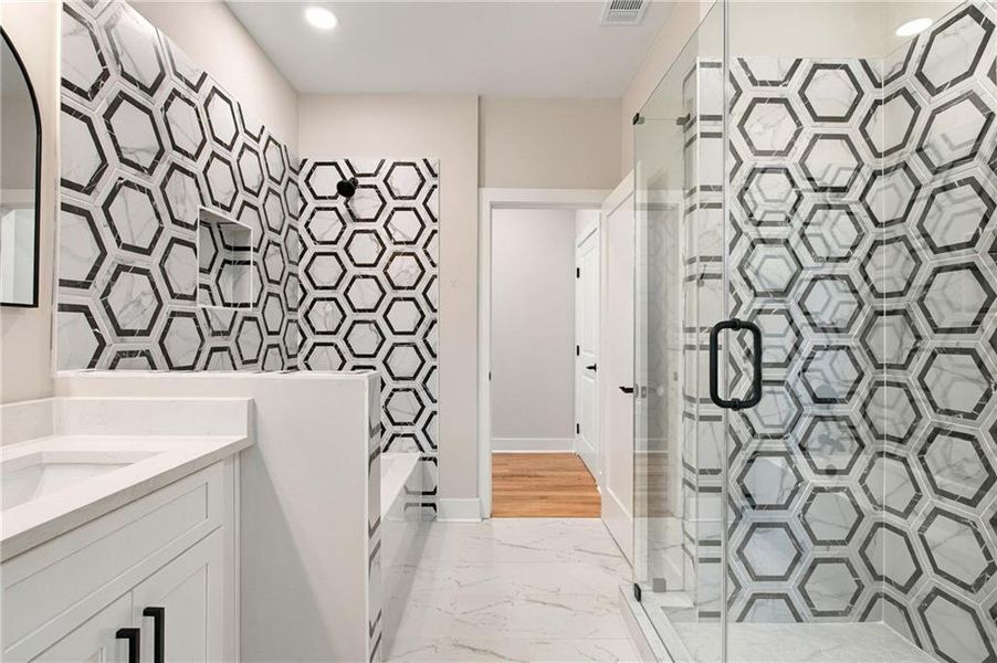 Furnished interior view inside a new home in , Atlanta (Image 10).