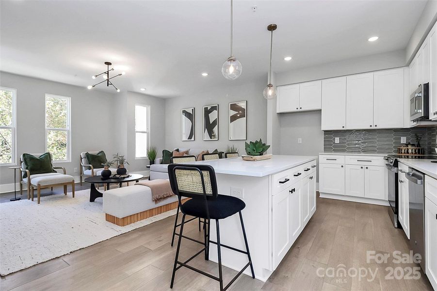 Furnished interior view inside a new home in , Charlotte (Image 9).