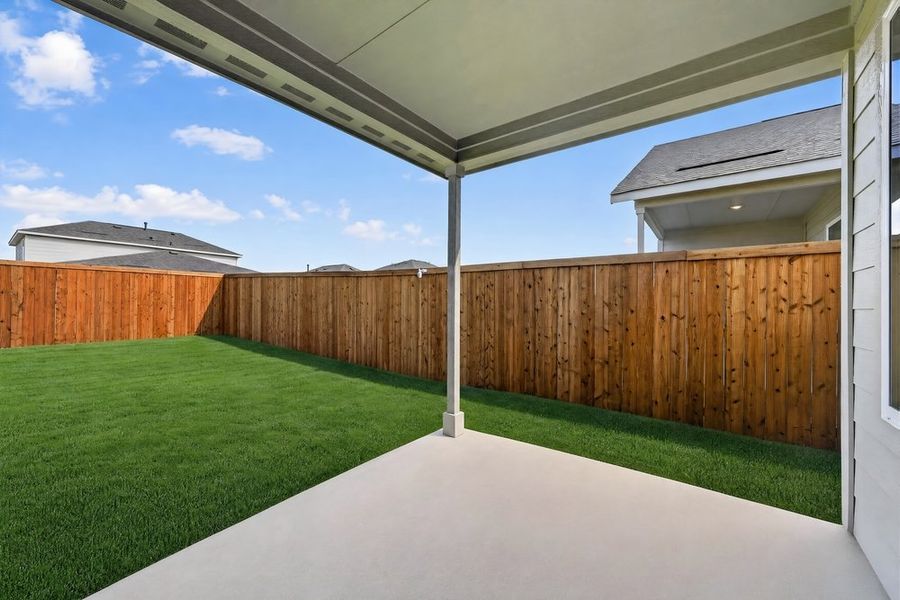 Exterior details and patio area of a home in River Ridge, Crandall (Image 2). Exterior details and patio area of a home in River Ridge, Crandall (Image 2).