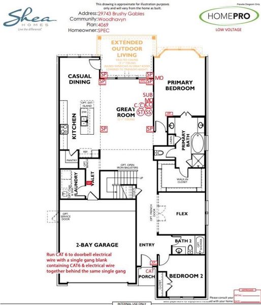 2D floor plan layout of this home in , Magnolia, TX (Image 1).