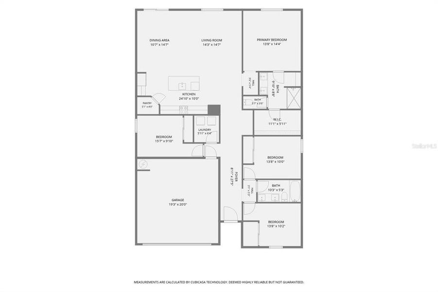 2D floor plan layout of this home in Salt Meadows - Classic Series, Parrish, FL (Image 5).