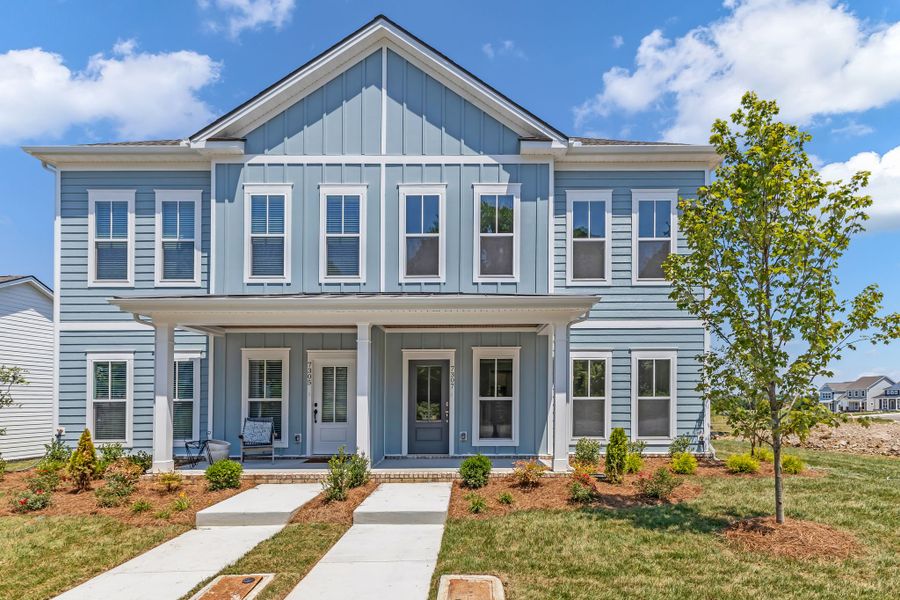 Front exterior of a new home in Carothers Farms, Nolensville, TN, highlighting curb appeal (Image 19).