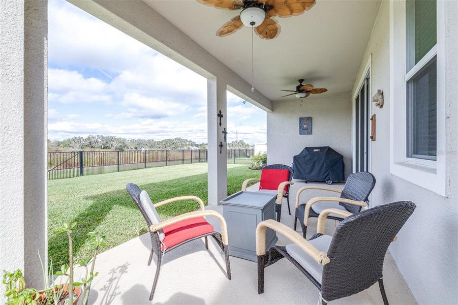 Exterior details and patio area of a home in Farm at Varrea, Plant City (Image 3).
