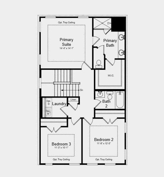 2D floor plan layout of this home in Rosewood Farm, Lawrenceville, GA (Image 4).