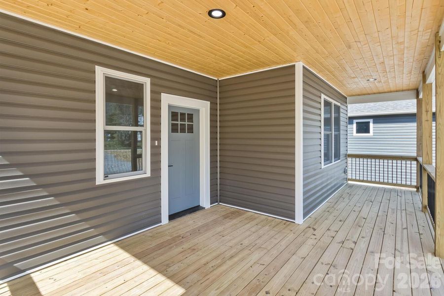 Exterior details and patio area of a home in , Asheville (Image 13).