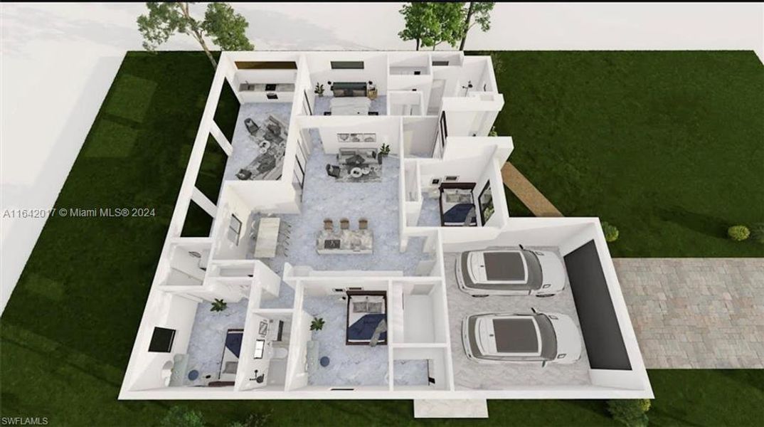 2D floor plan layout of this home in , Cape Coral, FL (Image 4). 2D floor plan layout of this home in , Cape Coral, FL (Image 4).
