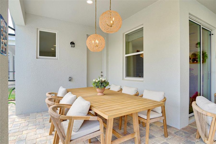 Exterior details and patio area of a home in Solara Resort, Kissimmee (Image 2).