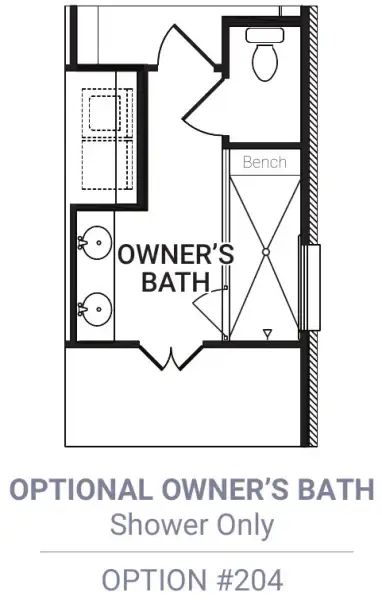 Master Bath – Large Shower / No Tub